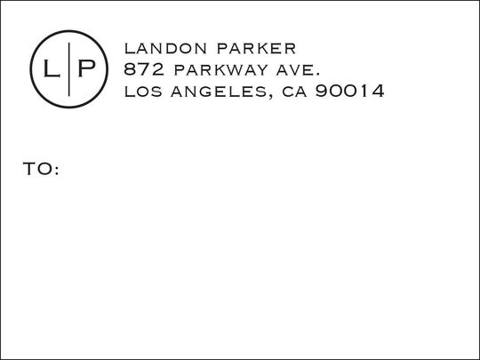 Circle Initials Shipping Labels